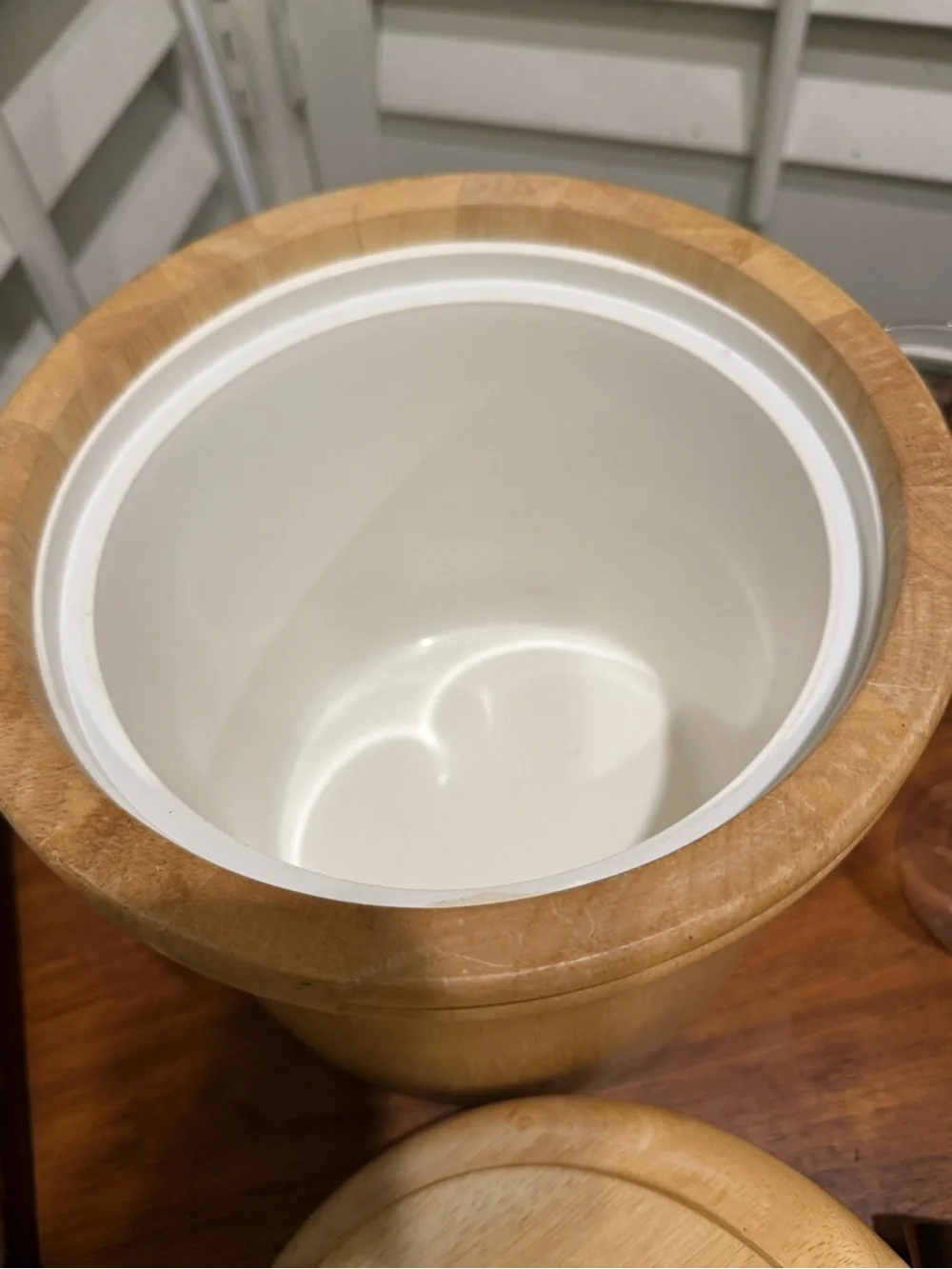Vintage 70s Dansk Birchwood Ice Bucket